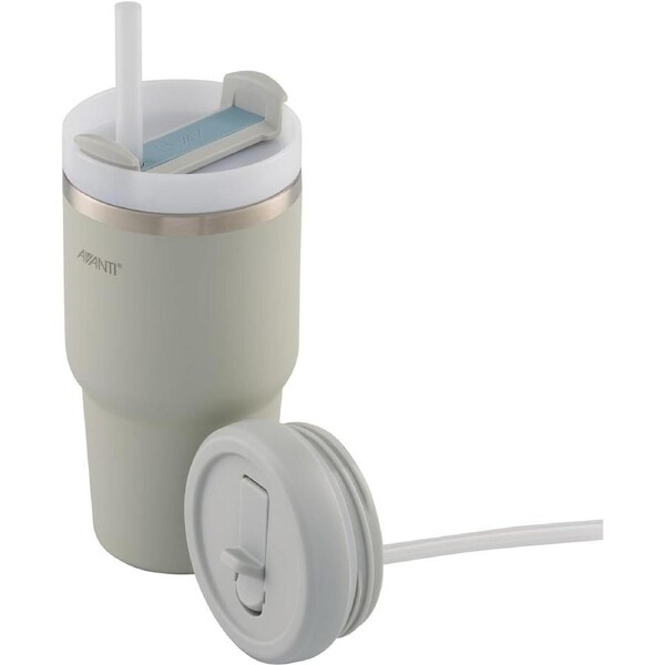 Avanti HydroQuench Insulated Smoothie Tumbler With 2 Lids 550ml - Grey Gray