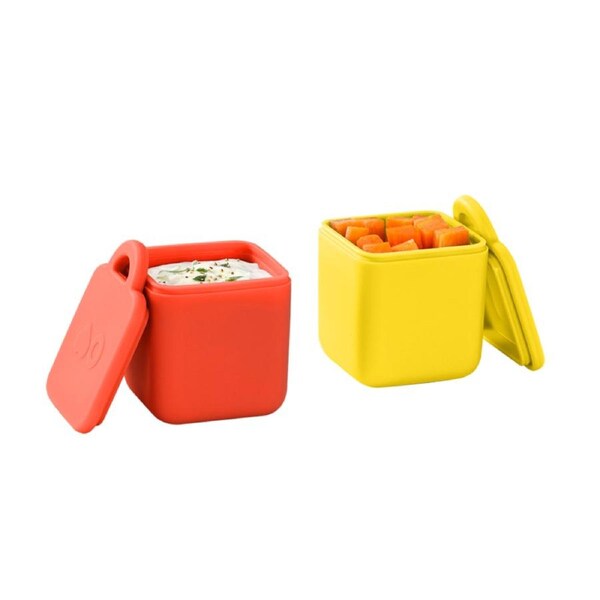 Omiedip Silicone Dip Containers Set 2 Yellow/Red