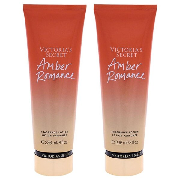 Victorias Secret Amber Romance Fragrance Lotion by Victorias Secret for Women - 8 oz Body Lotion - Pack of 2 8 oz