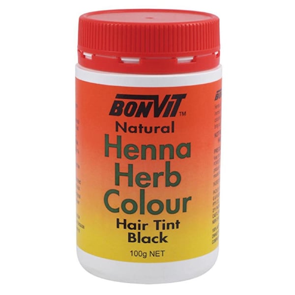 Bonvit Natural Hair Tint Henna Herb Colour (Henna & Herb Blend) Black 100g 100g