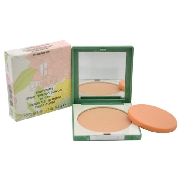 Stay-Matte Sheer Pressed Powder - 01 Stay Buff (VF) - Dry Combination To Oily by Clinique for Women - 0.27 oz Powder 0.27 oz