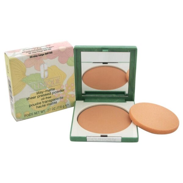 Stay-Matte Sheer Pressed Powder - 03 Stay Beige (MF-M) - Dry Combination To Oily by Clinique for Women - 0.27 oz Powder 0.27 oz