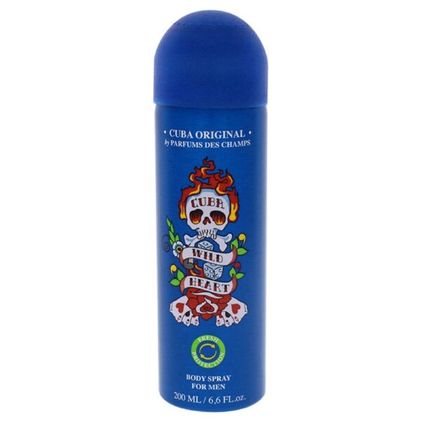 Cuba Wild Heart by Cuba for Men - 6.6 oz Body Spray 6.6 oz