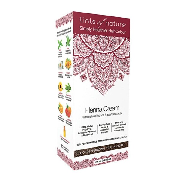 Tints of Nature Henna Cream (Semi-Permanent Hair Colour) Golden Brown 70ml 70ml