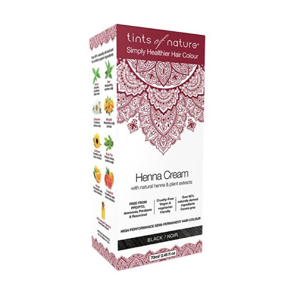 Tints of Nature Henna Cream (Semi-Permanent Hair Colour) Black 70ml 70ml