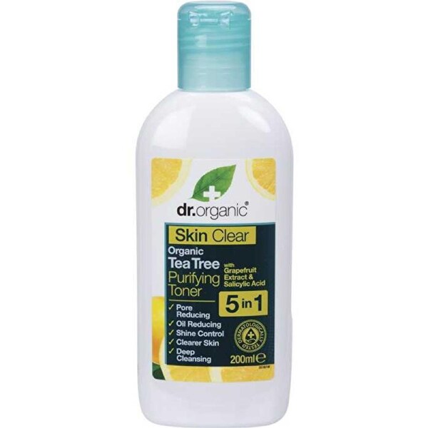 Dr Organic Purifying Toner Skin Clear Organic Tea Tree 200ml 200ml