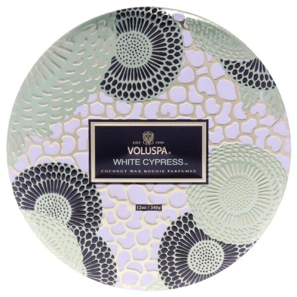 3 Wick Tin Candle - White Cypress by Voluspa for Unisex - 12 oz Candle 12 oz