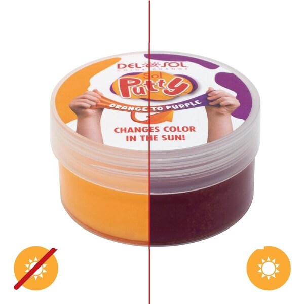 Color-Changing Sol Putty - Orange to Purple by DelSol for Unisex - 1 Pc Putty 1 Pc