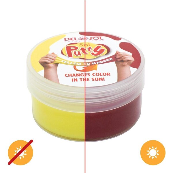 Color-Changing Sol Putty - Yellow to Red by DelSol for Unisex - 1 Pc Putty 1 Pc