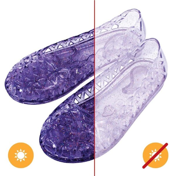 Heart Sole Girl Jellies Shoes - 10 Purple by DelSol for Kids - 1 Pair Shoes 1 Pair