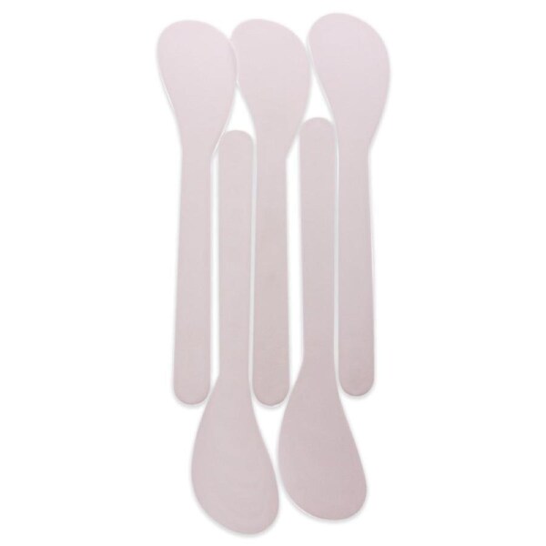 Spatula Round Tip Plastic - White by Marianna for Unisex - 12 Pc Applicator 12 Pc