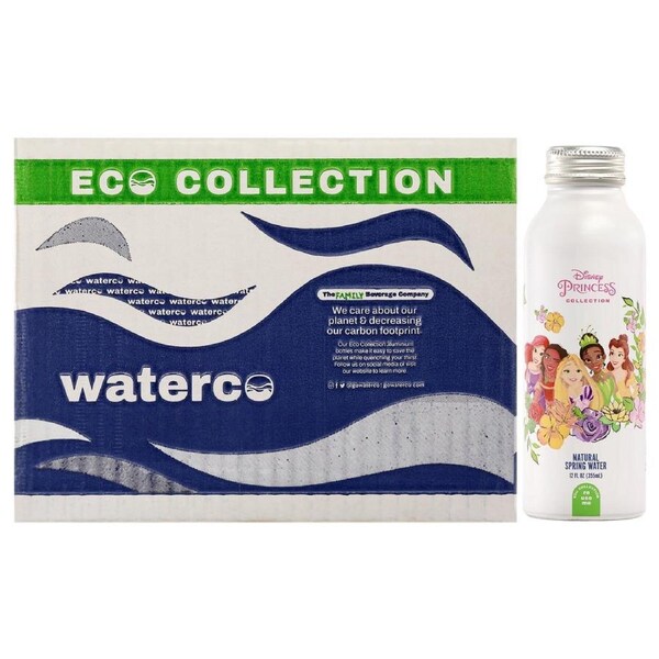 Disney Princess Aluminum Water Bottle by Disney Water for Unisex - 12 x 12 oz Water 12 x 12 oz