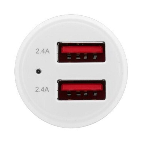 3sixT Dual USB-A Port 4.8A Car Charger Adapter - White White