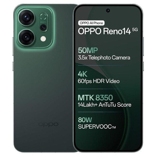 Oppo Reno 14 5G 12GB 512GB - Brand New Luminous Green