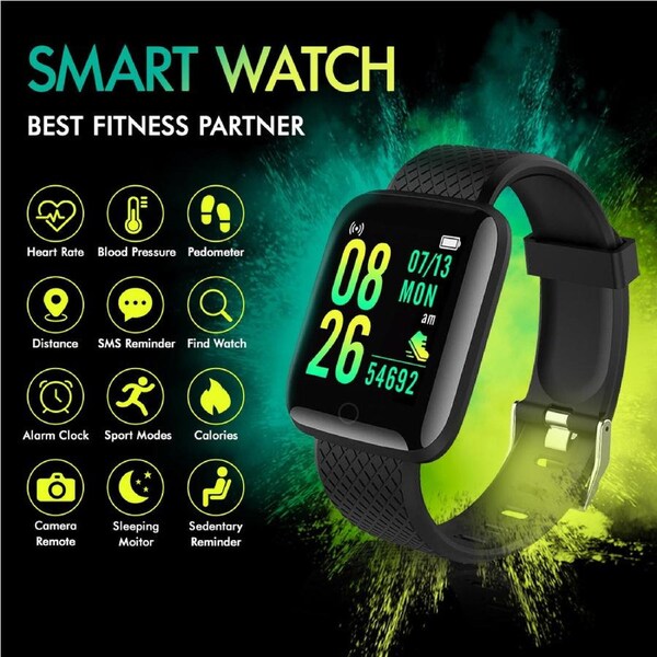 BLACK LORD Bluetooth Smart Bracelet Smart Watch Heart Rate Monitor Pedometer Zeta E144