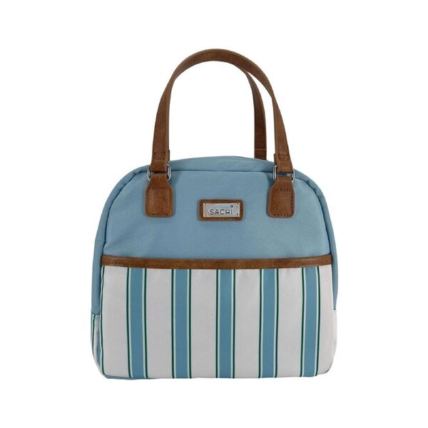 Sachi Insulated Cali Lunch Bag - Hazey Blue Stripes Hazey Blue Stripes