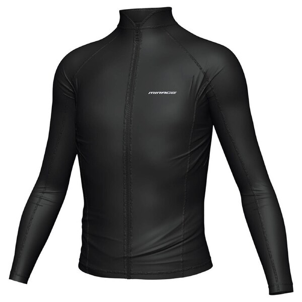 Mirage Unisex Junior Lycra Zip Front Rash Top Swimwear Black 10