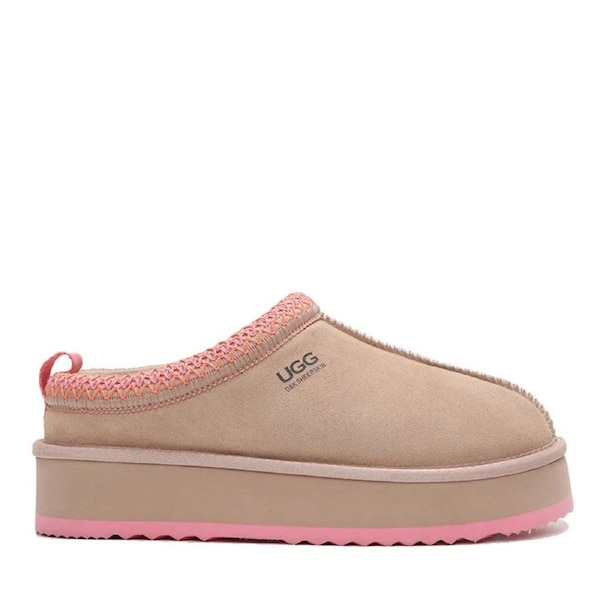 Platinum Tassie Platform Ugg Slippers Pink / US WOMEN 7 / US MEN 6 / AU LADIES 7 / AU MEN 5 / EU 38 / UK 5