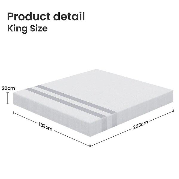 20cm BedStory Two Sided Gel Memory Foam Mattress Medium Soft/Firm - All Sizes King