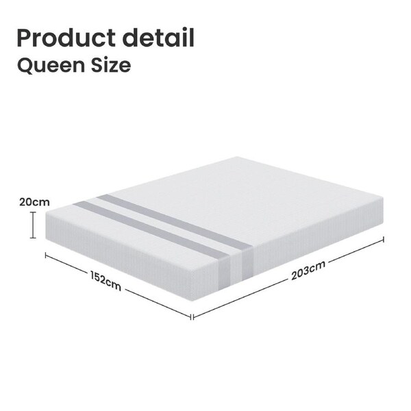 20cm BedStory Two Sided Gel Memory Foam Mattress Medium Soft/Firm - All Sizes Queen