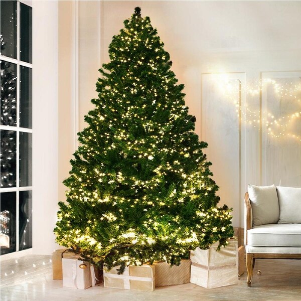 Jingle Jollys Christmas Tree 2.7M/2.4M/2.1M/1.8M Xmas Tree Warm White LED Lights 1.8M