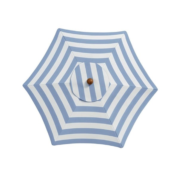 Picnic Table - Umbrella & Cushions Light Grey & White