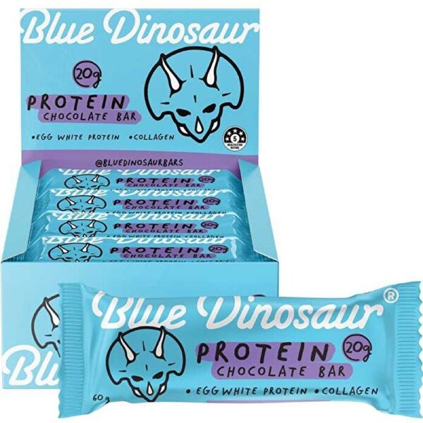 Blue Dinosaur Protein Bar Chocolate 60g x 12 Display 60g x 12 Display
