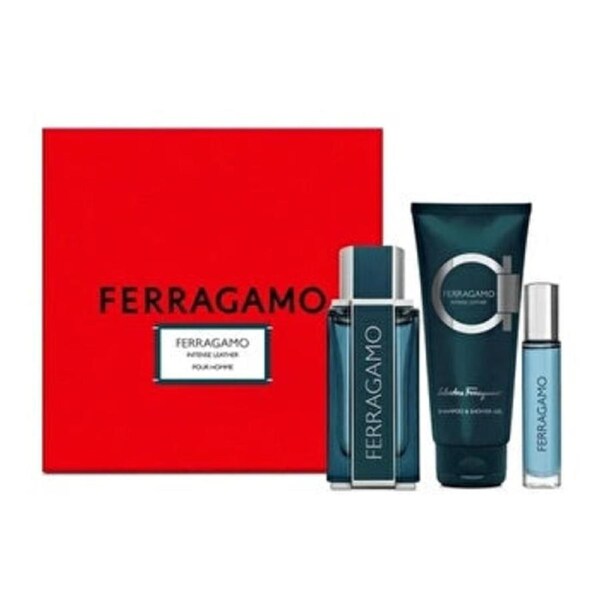 Salvatore Ferragamo Ferragamo Intense Leather Man Set Eau De Parfum & Eau De Parfum 10ml & Shampoo & Sg 100ml 100ml