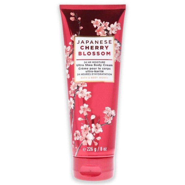 Bath and Body Works Japanese Cherry Blossom by Bath and Body Works for Women - 8 oz Body Cream 8 oz