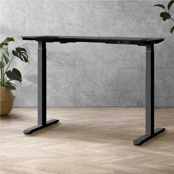 Oikiture Electric Standing Desk Frame Only Dual/Single Motor Height Adjustable Black-M2