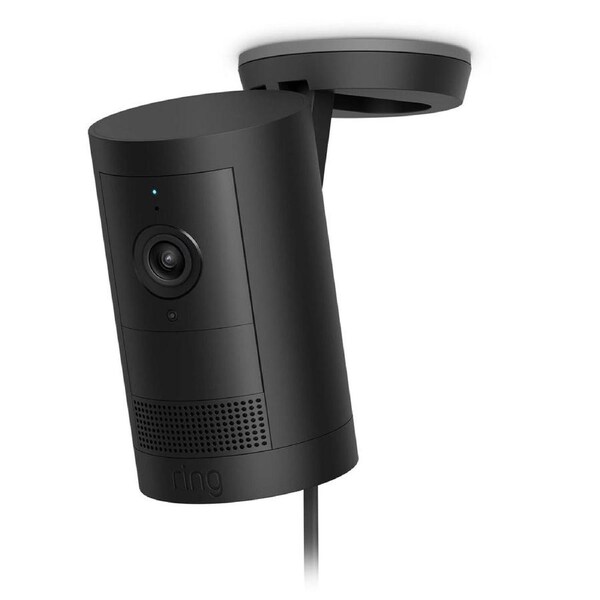 Ring Outdoor Security Camera Plus 2K Plug-In - Black Black