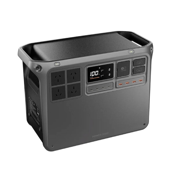 DJI Power 2000 Portable Power Station (Max Output 3000w, 2048Wh (170Ah@12V) Battery Capacity) Black