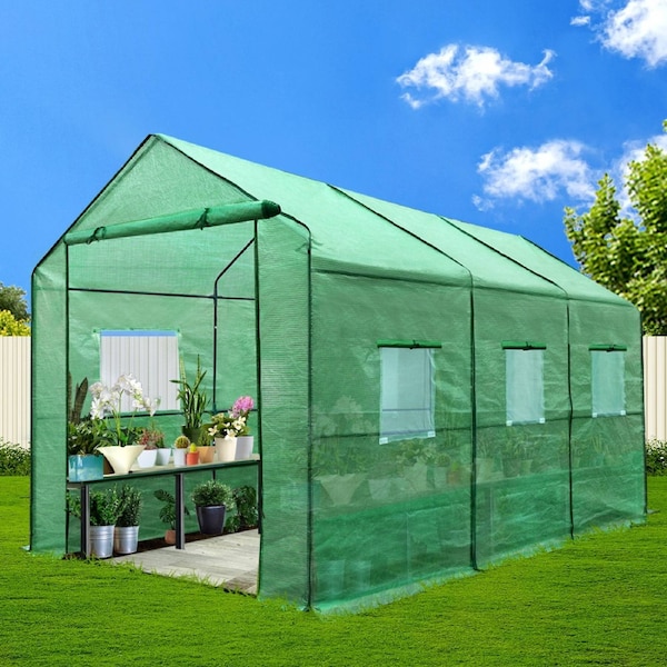 Greenfingers Greenhouse Walk in Green House Tunnel Plant Garden Shed Dome 4x3x2M 3.5x2.0x2.0m