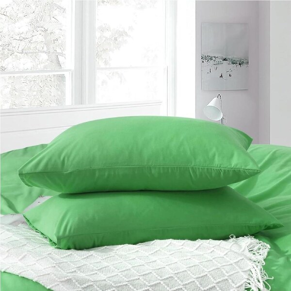 LINENOVA 2000TC Microfibre Soft Pillow cases Standard/Queen/King/European Size Pillow Cover Home Decor King / Avocado