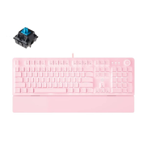 Fantech (MAXPOWER MK853) Mechanical Keyboard White Backlit with Wrist Rest-Sakura Pink Blue