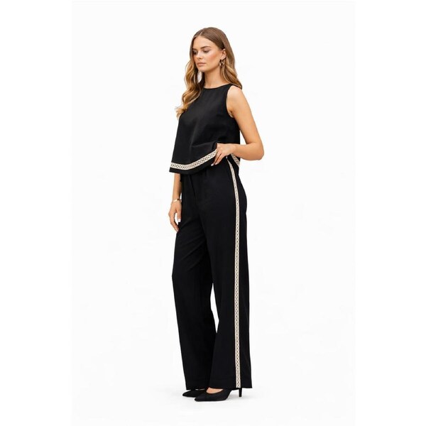 Tanya Black Pants – Comfortable Elastic Waistband & Practical Side Pockets 12