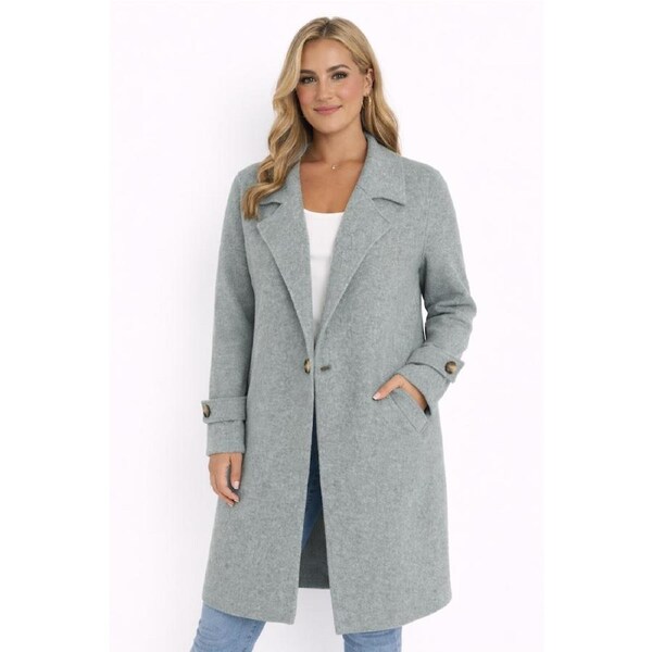 June Sage Long Line Button Cardigan – Soft Layers, Clean Lines S/M
