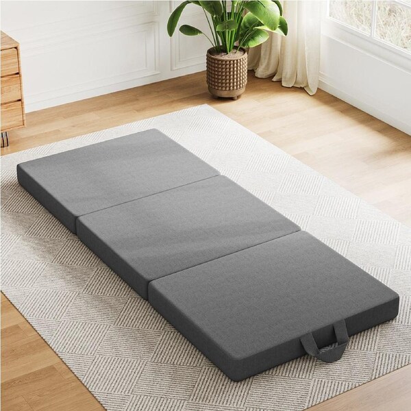 BedStory Folding Mattress Small Single Trifold Mattress with Firm Support Foam Washable Cover 10cm 15cm Small Single