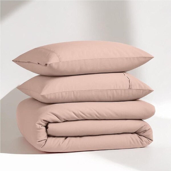 100% Organic Washed Cotton Quilt Cover Set - Sepia Rose Queen