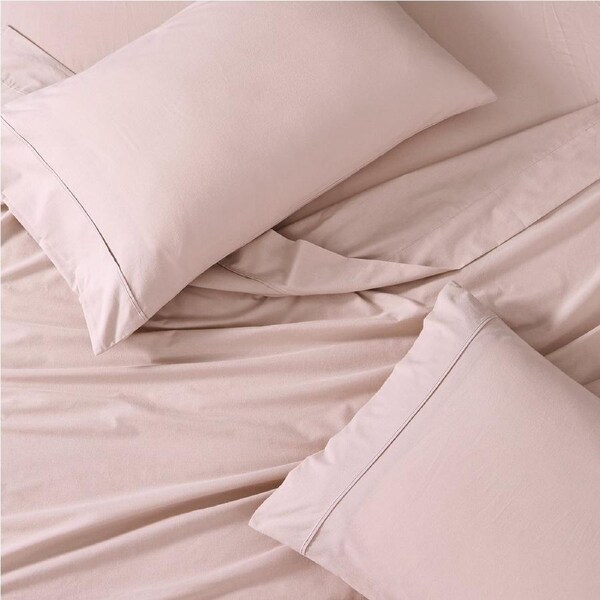 100% Organic Washed Cotton Sheet Set - Sepia Rose Queen