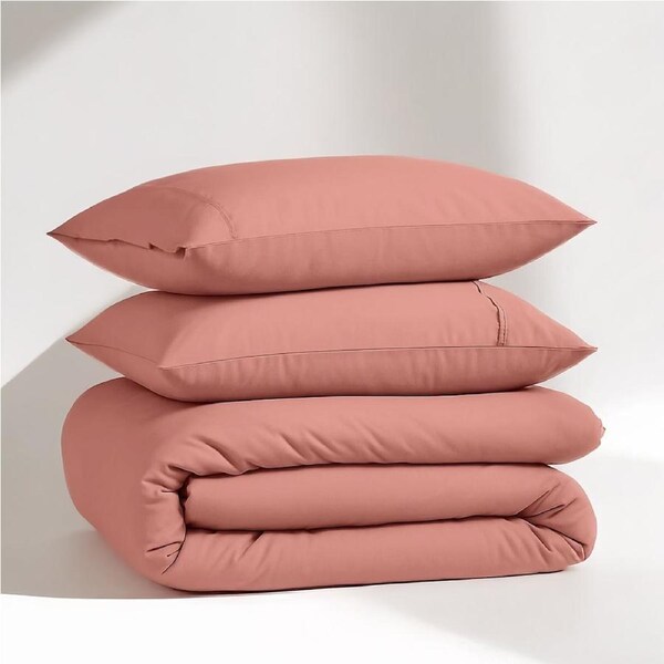 100% Organic Washed Cotton Quilt Cover Set - Rose Dawn King