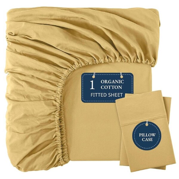 100% Organic Washed Cotton Fitted Sheet Set - Cocoon King