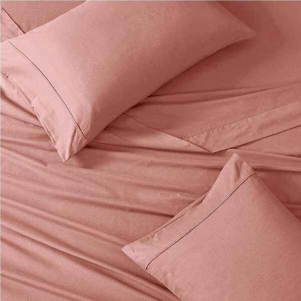 100% Organic Washed Cotton Sheet Set - Rose Dawn Single