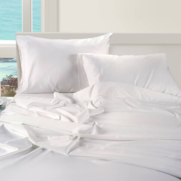 1000TC Pure Egyptian Cotton Sheet Set - White King