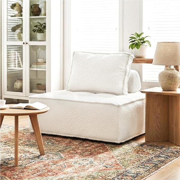 Artiss 1/2/3/4/5/6 PCS Modular Sofa Lounge Sofa Convertible Comfy Couch Floor Couches Bed Beige 1 Seater