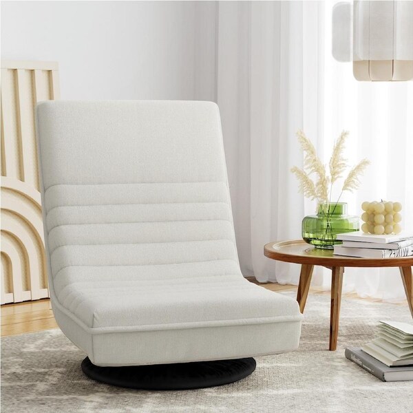 Artiss 1/2/4 PC Floor Chair Swivel Lounge Chair White 1PC