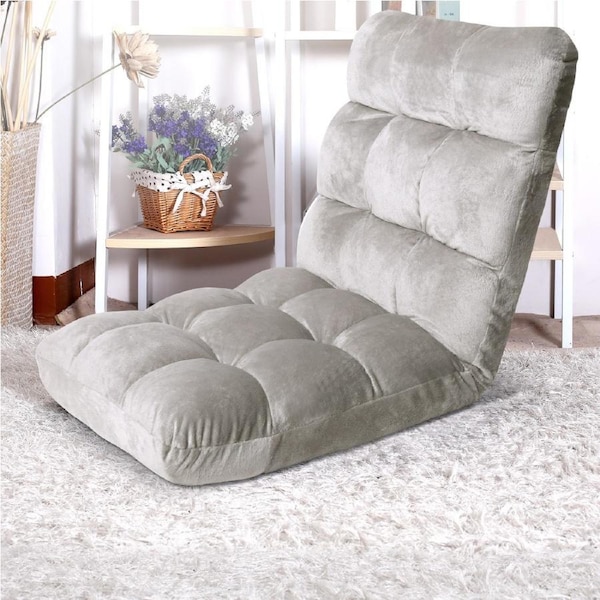 Artiss Floor Lounge Sofa Grey 4/2/1 PC Grey-1PCS