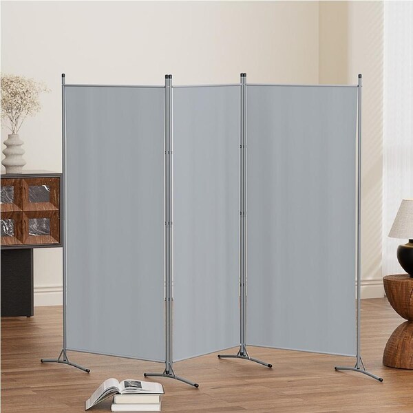 Artiss 3/4 Panel Room Divider Screen Partition Privacy Fold Stand White/Black Grey - 3 Panels