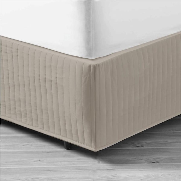 Quilted Bed Valance Linen / Double