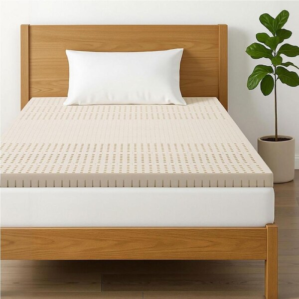 Giselle Bedding Latex Mattress Topper 7.5cm Thick S/D/Q/K Size Bed 7-zone Toppers w/Cover King Single